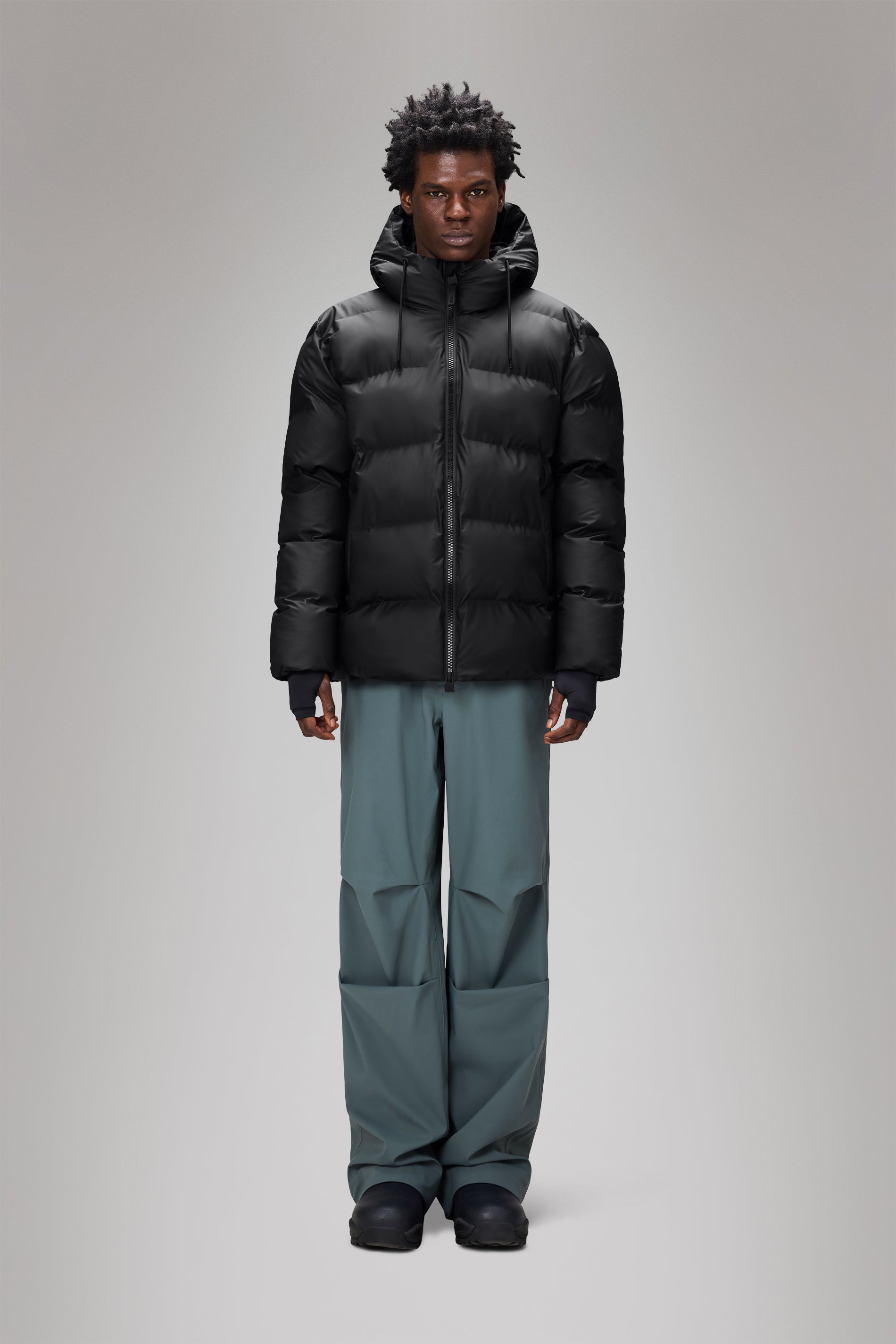 RAINS Alta Puffer Jacket Black Jacket